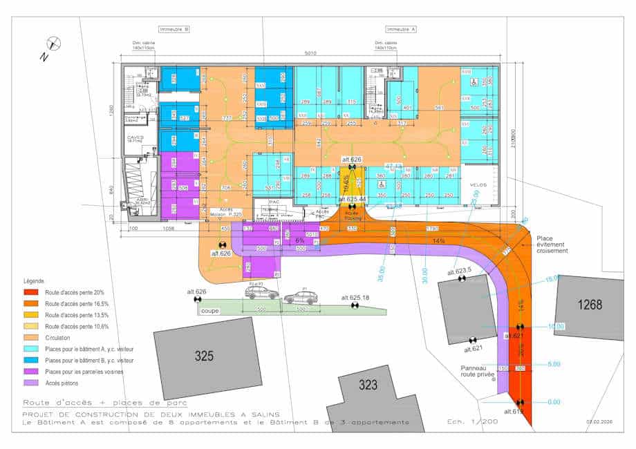 Plan du parking – Résidence au Saillen